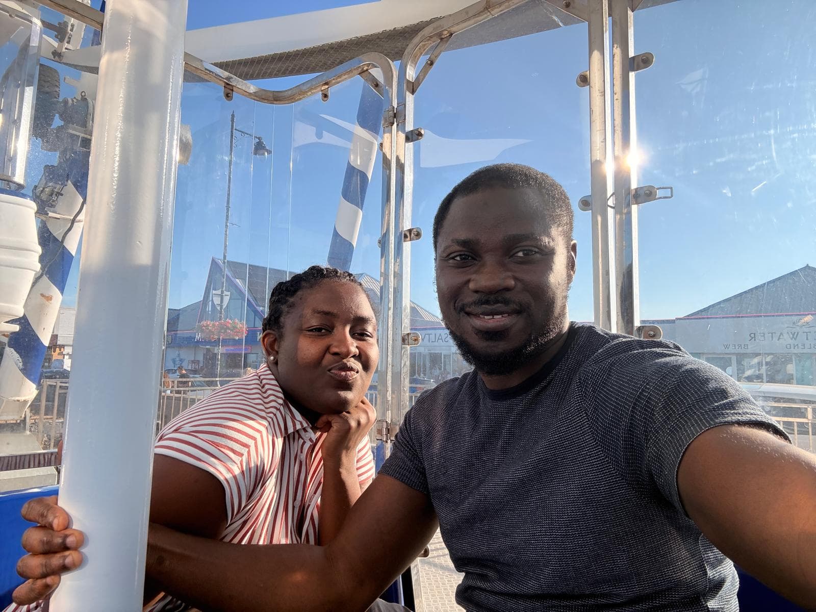 Kwabena and Sandra sharing a moment