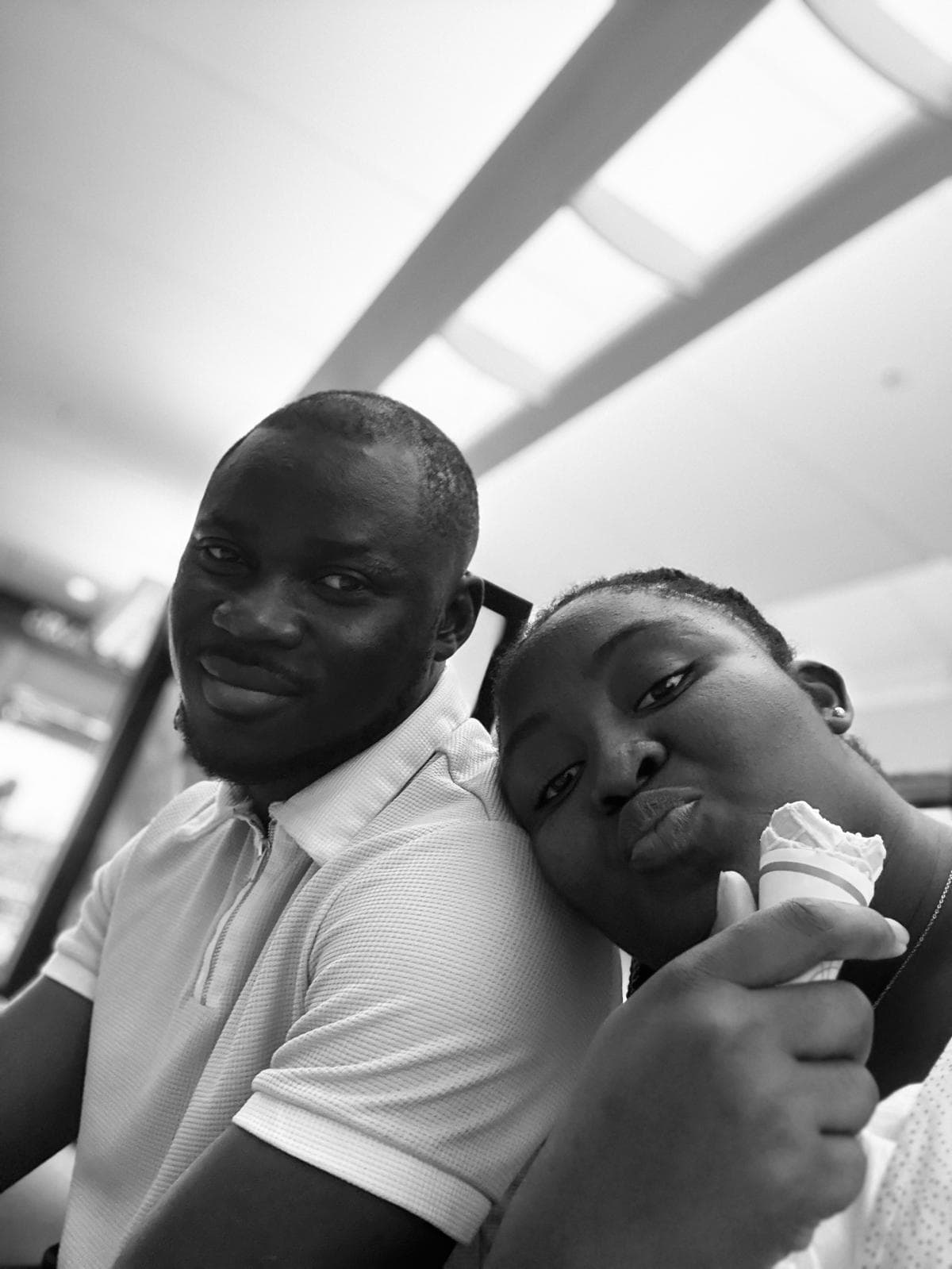 Kwabena and Sandra looking ahead together